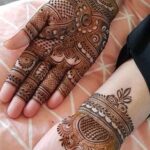 modern royal front hand mehndi