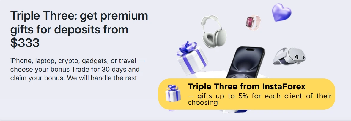 Instaforex Bonus Tripple Three